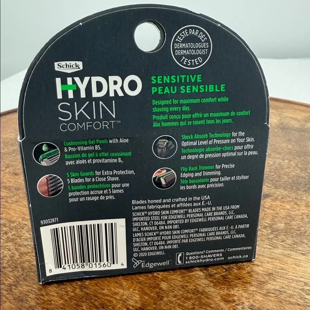 Schick Hydro Cartridge Refills 5 Blade Skin Comfort Sensitive Hydro 5